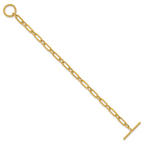 Leslie's 14K Polished and Twisted Fancy Link Toggle Bracelet - Image 2