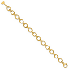 Leslie's 14K Polished and Grooved Fancy Link Bracelet - Image 2