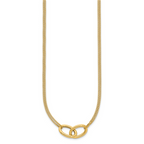 Leslie's 14K Polished intertwined Ovals 2-Strand w/1in ext. Necklace - Image 2