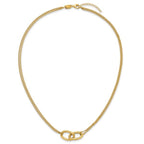 Leslie's 14K Polished intertwined Ovals 2-Strand w/1in ext. Necklace - Image 4