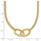 Leslie's 14K Polished intertwined Ovals 2-Strand w/1in ext. Necklace - Image 5