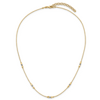 Leslie's 14K Two-tone Pol/Texture/Dia-cut Beads w/2in ext. Necklace - Image 3