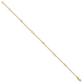 Leslie's 14K Polished/Diamond-cut Infinity 9in Plus 1in ext. Anklet - Image 2