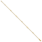 Leslie's 14K Polished/Diamond-cut Infinity 9in Plus 1in ext. Anklet - Image 2