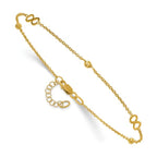 Leslie's 14K Polished/Diamond-cut Infinity 9in Plus 1in ext. Anklet - Image 3