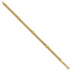 Leslie's 14K Polished and Diamond-cut Fancy Braided Rope Bracelet - Image 2