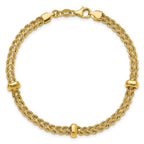 Leslie's 14K Polished and Diamond-cut Fancy Braided Rope Bracelet - Image 4
