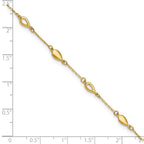 Leslie's 14K Polished Teardrop Station 9in Plus 1in ext. Anklet - Image 5