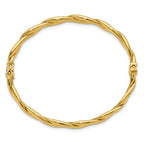 Leslie's 14K Polished Fancy Intertwined Hinged bangle - Image 2