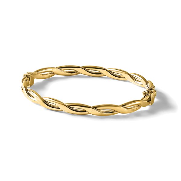 Leslie's 14K Polished Fancy Intertwined Hinged bangle - Image 5