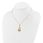 Leslie's 14K w/Black Enamel Polished Fancy w/1.25in ext. Necklace - Image 3