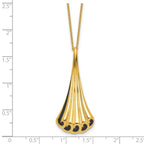 Leslie's 14K w/Black Enamel Polished Fancy w/1.25in ext. Necklace - Image 5