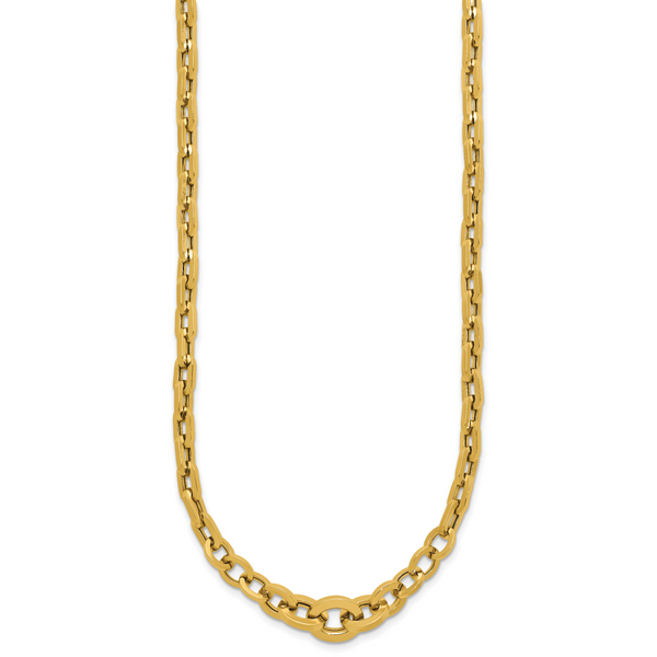 Leslie's 14K Polished Fancy Graduated Link Necklace - Image 2