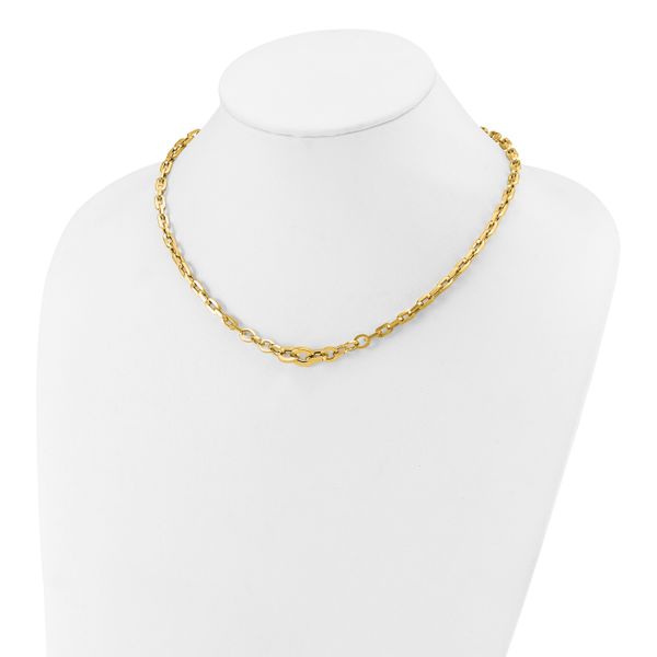 Leslie's 14K Polished Fancy Graduated Link Necklace - Image 3