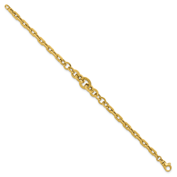 Leslie's 14K Polished Fancy Graduated Link Bracelet - Image 2