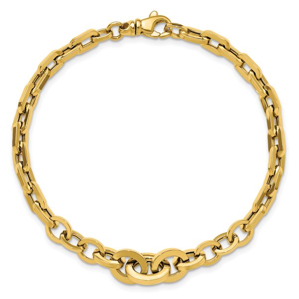 Leslie's 14K Polished Fancy Graduated Link Bracelet - Image 4
