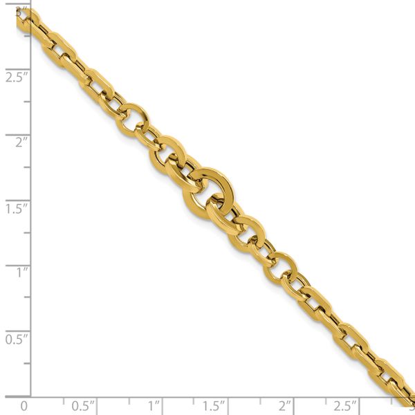 Leslie's 14K Polished Fancy Graduated Link Bracelet - Image 5