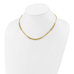 Leslie's 14K Polished/Dia-cut Fancy Link w/2in ext. Necklace - Image 3
