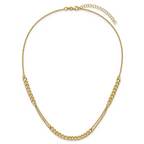 Leslie's 14K Polished/Dia-cut Fancy Link w/2in ext. Necklace - Image 4