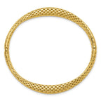 Leslie's 14K Polished and Textured Fancy Twist Hinged Bangle - Image 2