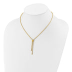 Leslie's 14K Polished/Dia-cut Fancy Rope Adj. up to 19in Necklace - Image 3