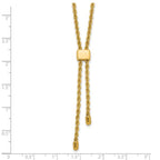 Leslie's 14K Polished/Dia-cut Fancy Rope Adj. up to 19in Necklace - Image 5
