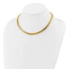 Leslie's 14K Two-tone CZ Polished Fancy Curb Necklace - Image 3