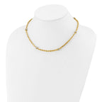 Leslie's 14K Two-tone CZ Polished Fancy Link Necklace - Image 3