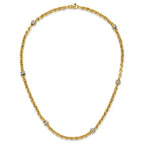 Leslie's 14K Two-tone CZ Polished Fancy Link Necklace - Image 4