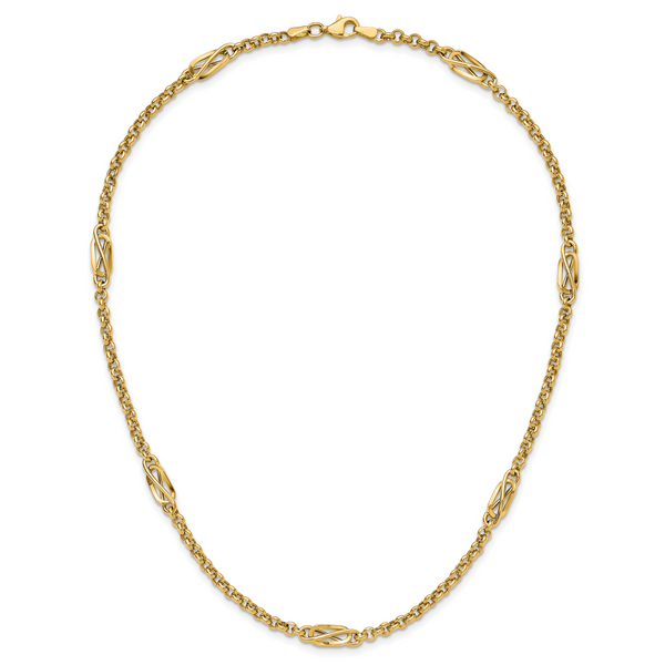 Leslie's 14K Polished Fancy Link Necklace - Image 4