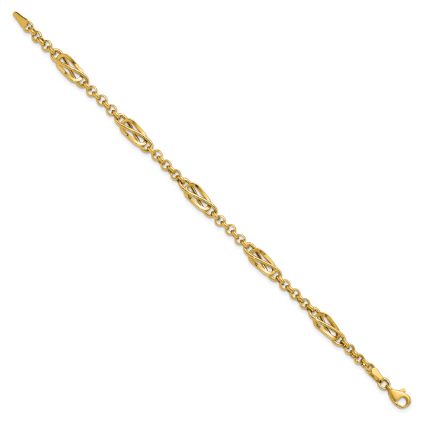 Leslie's 14K Polished Fancy Link Bracelet - Image 2