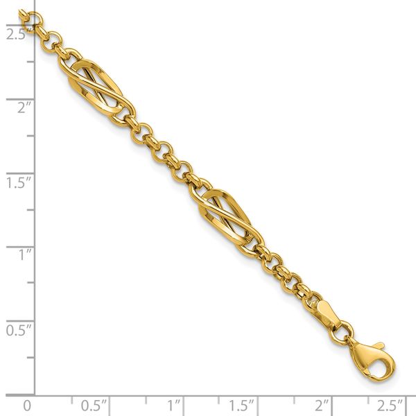 Leslie's 14K Polished Fancy Link Bracelet - Image 5