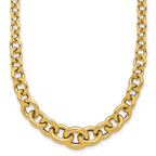 Leslie's 14K Polished Fancy Graduated Circle Link Necklace