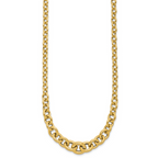 Leslie's 14K Polished Fancy Graduated Circle Link Necklace - Image 2