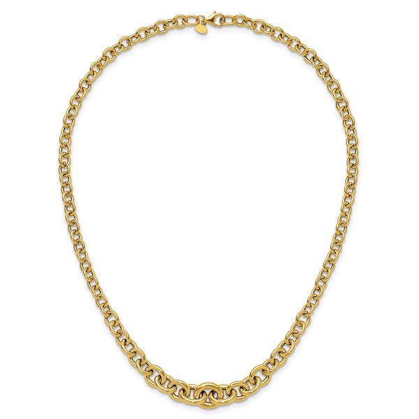 Leslie's 14K Polished Fancy Graduated Circle Link Necklace - Image 4