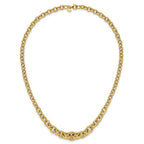 Leslie's 14K Polished Fancy Graduated Circle Link Necklace - Image 4