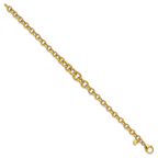 Leslie's 14K Polished Fancy Graduated Circle Link bracelet - Image 2
