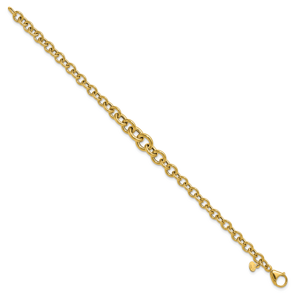 Leslie's 14K Polished Fancy Graduated Circle Link bracelet - Image 2
