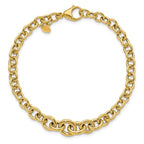 Leslie's 14K Polished Fancy Graduated Circle Link bracelet - Image 4