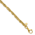 Leslie's 14K Polished and Textured Fancy Link Bracelet
