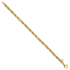 Leslie's 14K Polished and Textured Fancy Link Bracelet - Image 2