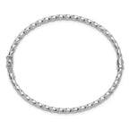 Leslie's 14K White Gold Polish/Textured/Twisted Hinged Bangle - Image 2