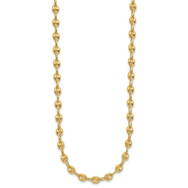 Leslie's 14K Polished Puffed Mariner Link Necklace - Image 2