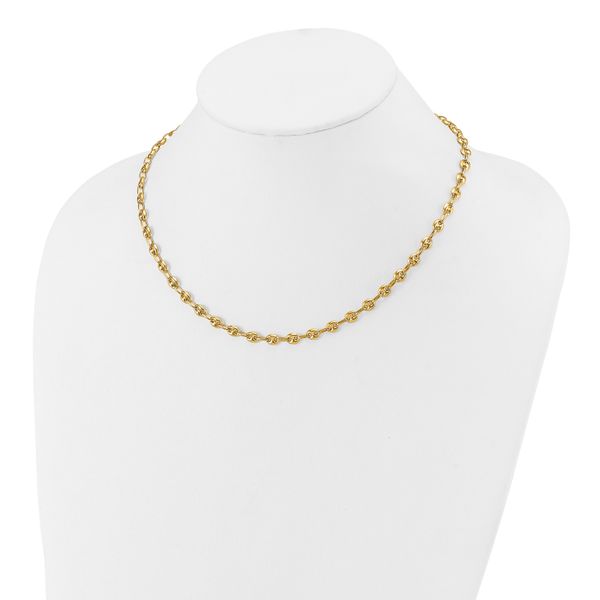 Leslie's 14K Polished Puffed Mariner Link Necklace - Image 3