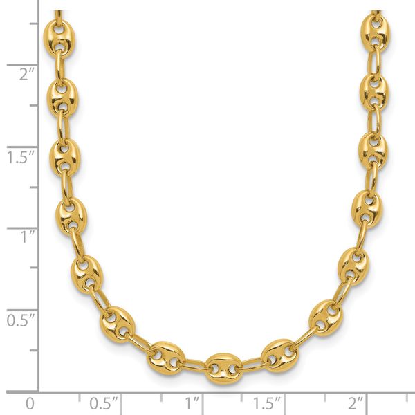 Leslie's 14K Polished Puffed Mariner Link Necklace - Image 4