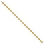 Leslie's 14K Polished Puffed Mariner Link Bracelet - Image 2
