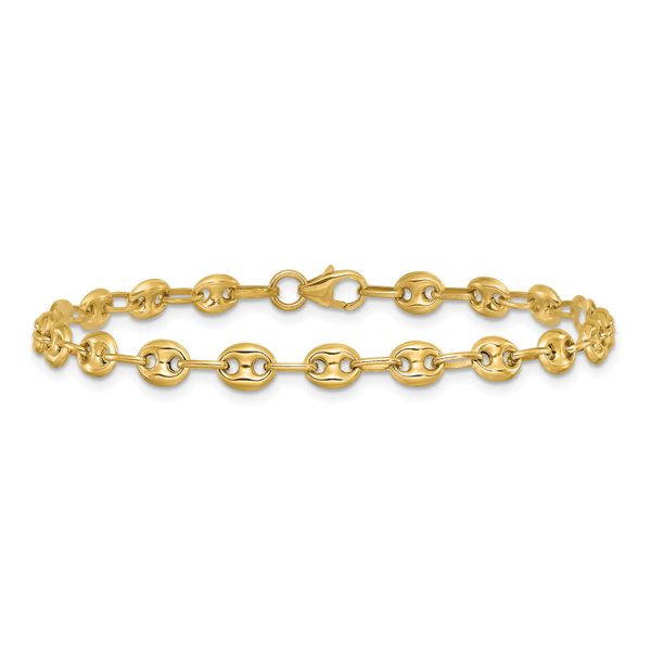 Leslie's 14K Polished Puffed Mariner Link Bracelet - Image 3