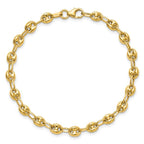 Leslie's 14K Polished Puffed Mariner Link Bracelet - Image 4
