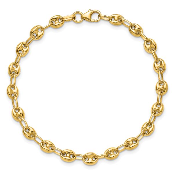 Leslie's 14K Polished Puffed Mariner Link Bracelet - Image 4
