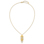 Leslie's 14K Two-tone Polished/Dia-cut Fancy w/1in ext. Necklace - Image 4